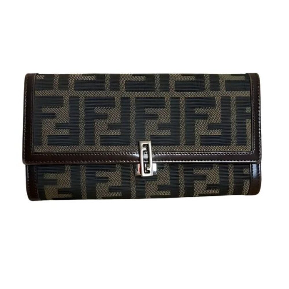 Fendi Zucca Monogram Brown and Black Wallet
